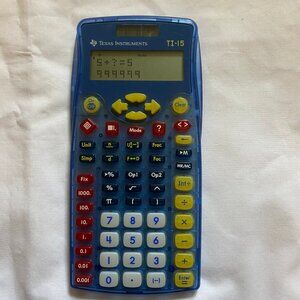 Texas Instruments TI-15 For Elementary Students Dual Power, 2 Row Display, Works
